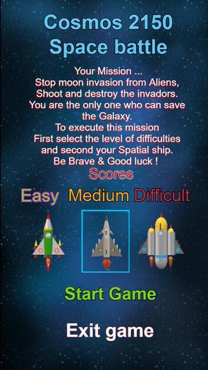 Musiquemusica Cosmos 2150 space battle shoot aliens home page